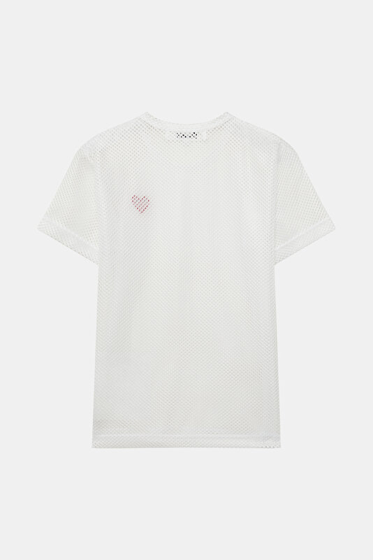 BEYAZ BİSİKLET YAKA T-SHIRT 2