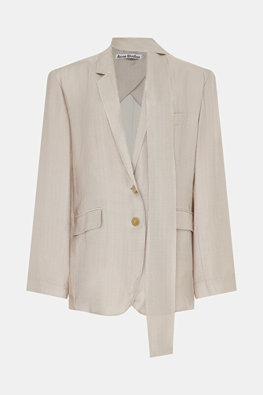 BEIGE BUTTONED JACKET