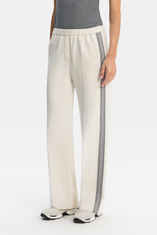 EKRU WIDE LEG SPOR PANTOLON 2