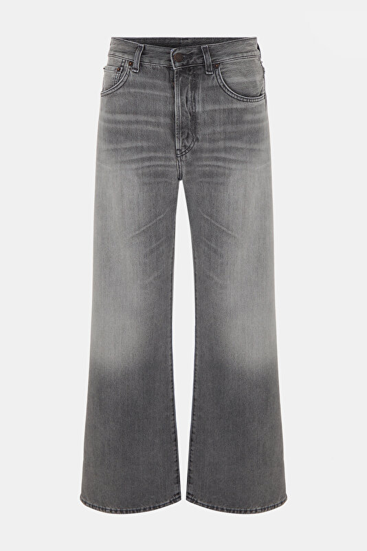 GREY COTTON VISCOSE TROUSERS