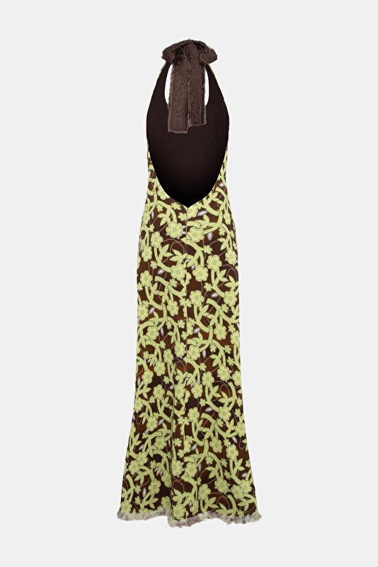 YELLOW FLORAL PATTERN MAXI DRESS 2