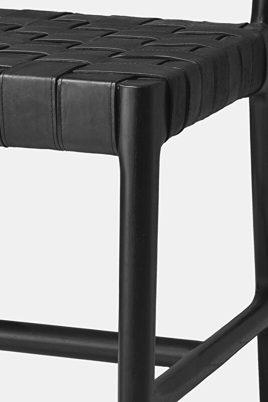 DINING CHAIR TIBERIO BLACK LEATHER CLASS 3