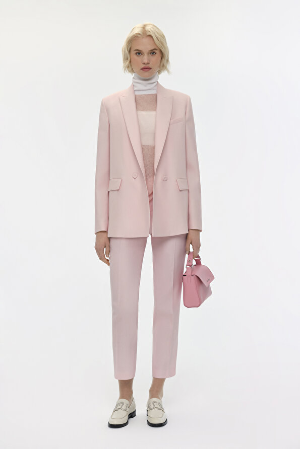 PINK SURPLICE NECKLINE (CROSS-OVER NECKLINE) JACKET