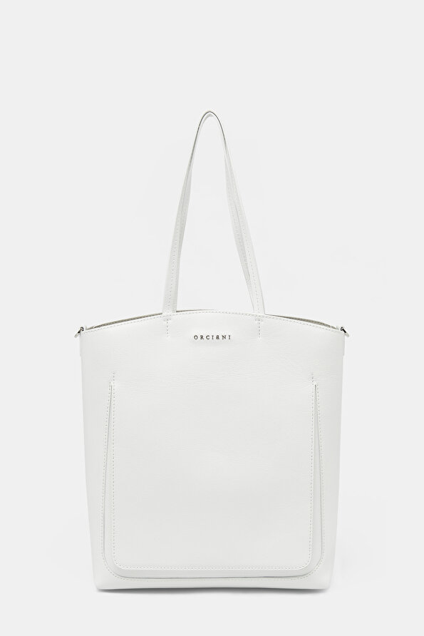 WHITE LEATHER BAG