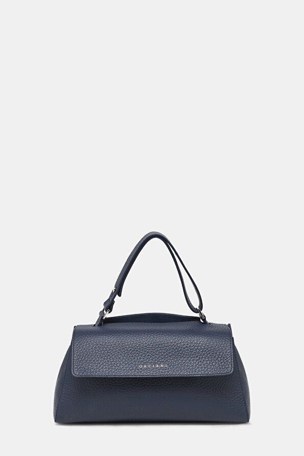 NAVY BLUE LEATHER BAG