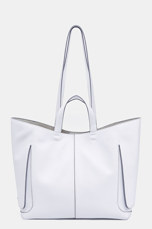 WHITE LEATHER BAG