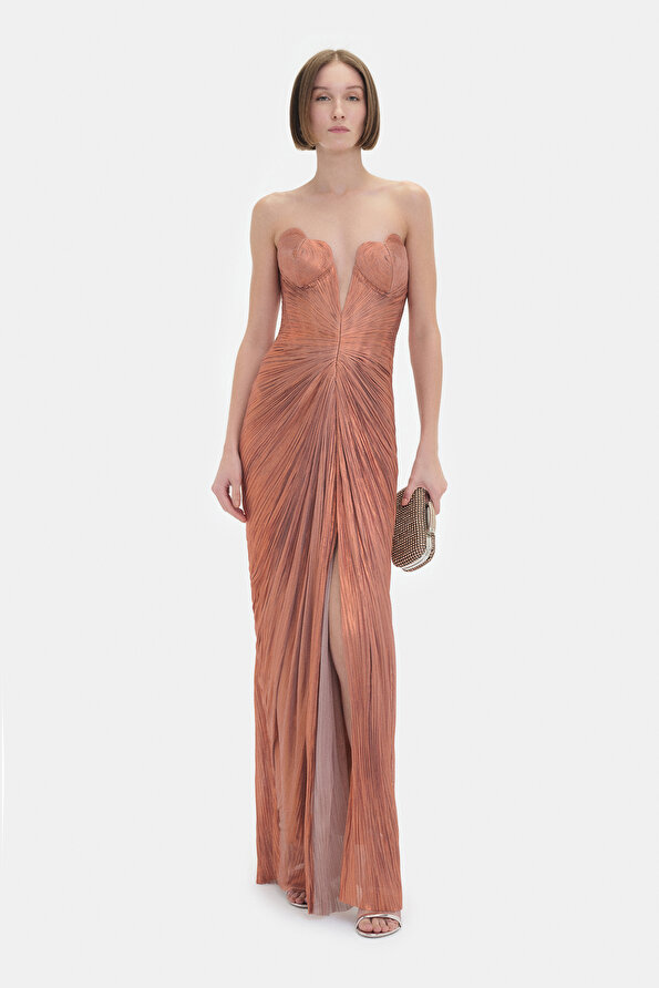 BRONZE SLEEVELESS DRESS