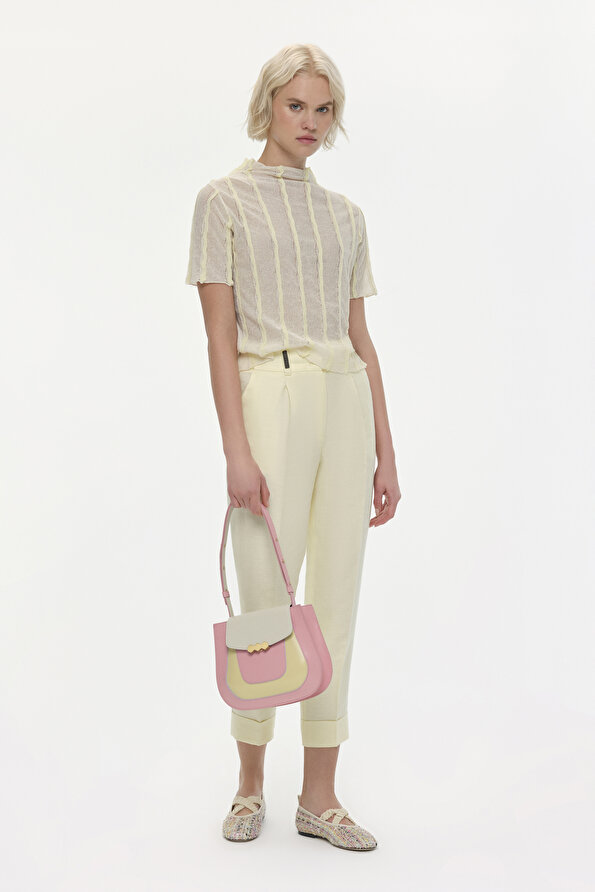 LIGHT YELLOW STRAIGHT CUT TROUSERS