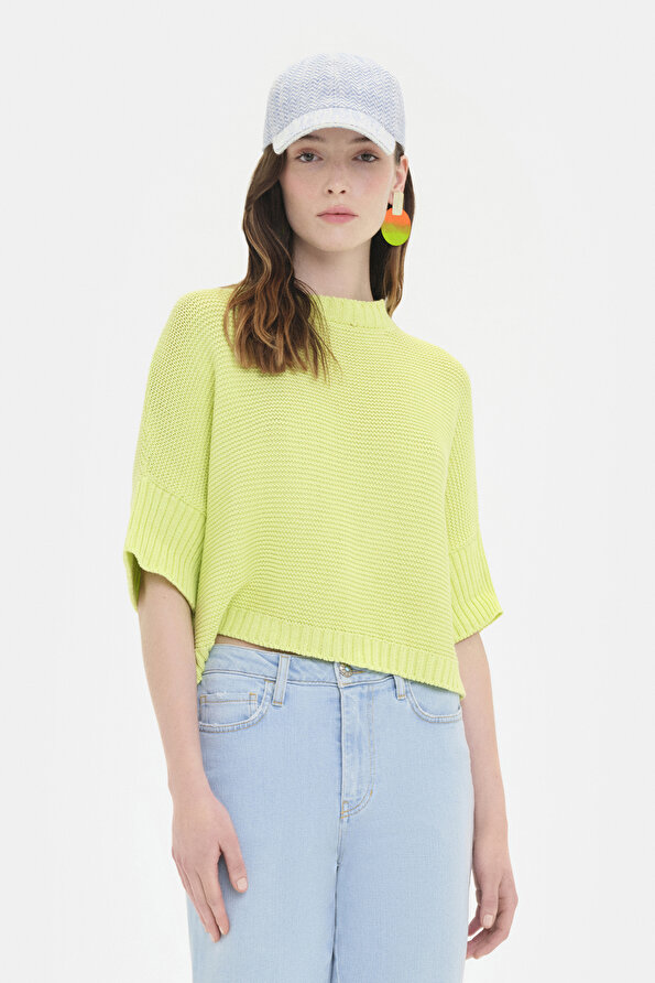 NEON GREEN BASIC / ROUND NECKLINE JERSEY