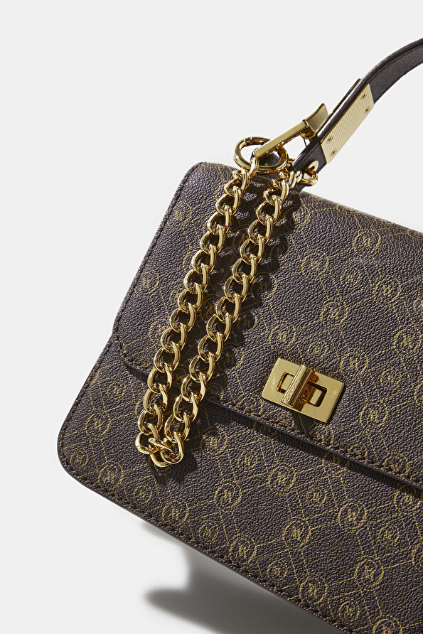 Women Brown Vakko Beıge Monogram Bag