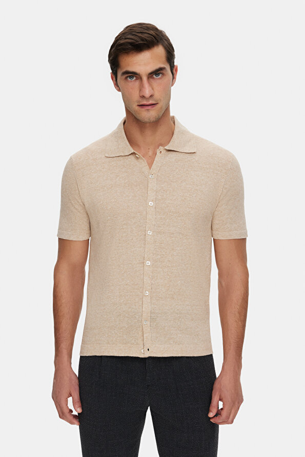 BEIGE SHORT SLEEVE TSHIRT