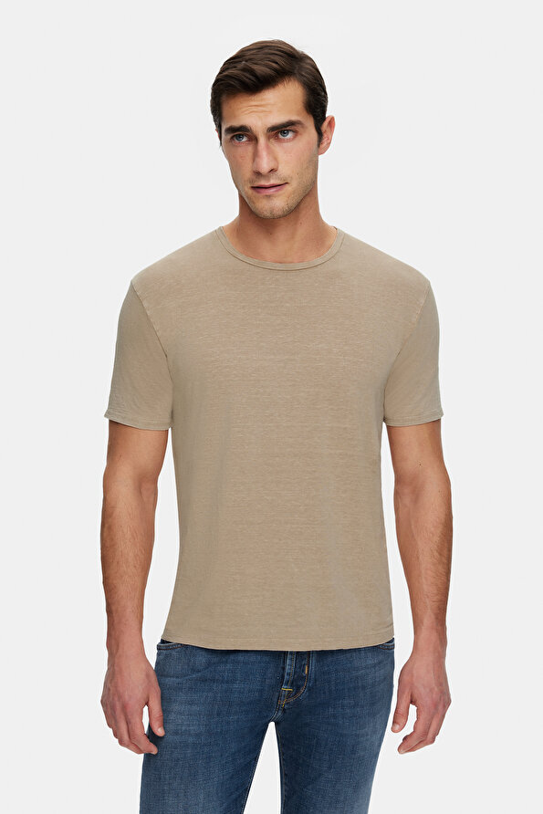 POWDER BASIC / ROUND NECKLINE SHORT SLEEVE TSHIRT