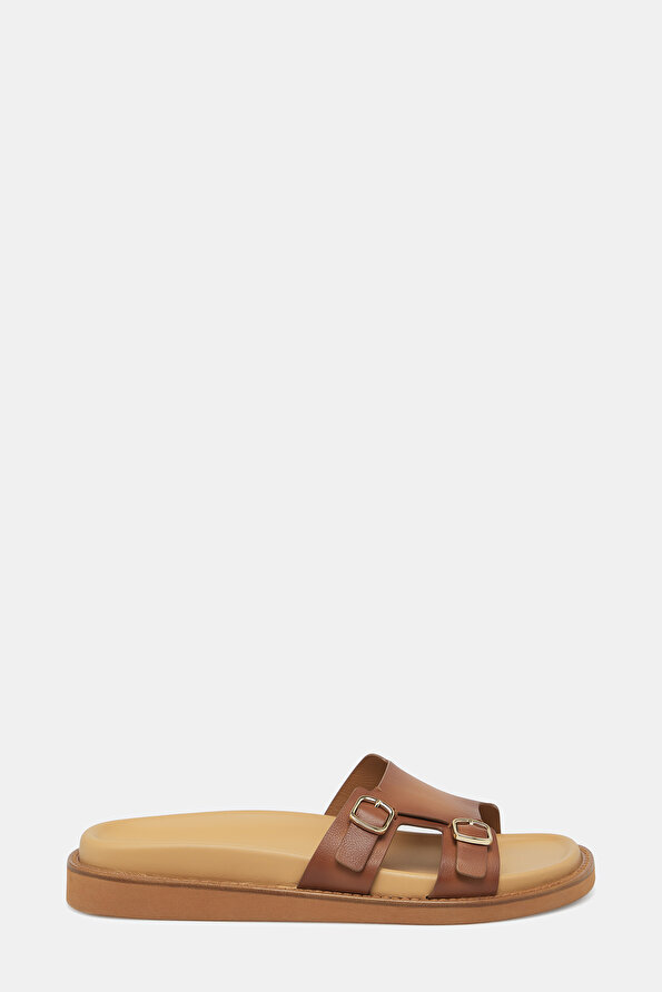 TAN LEATHER SLIPPER