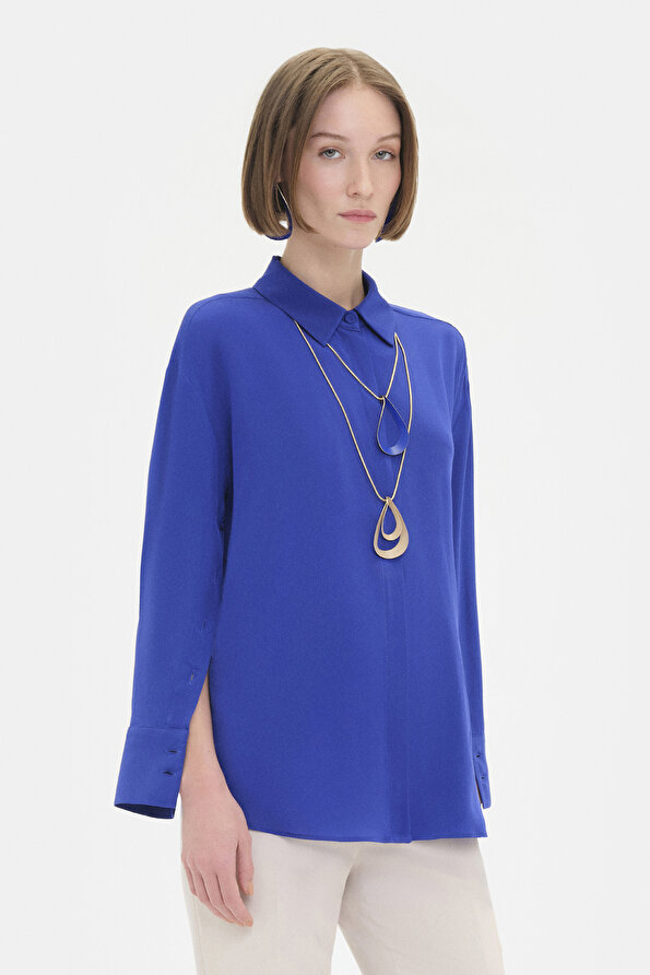 BLUE LONG SLEEVE SHIRT