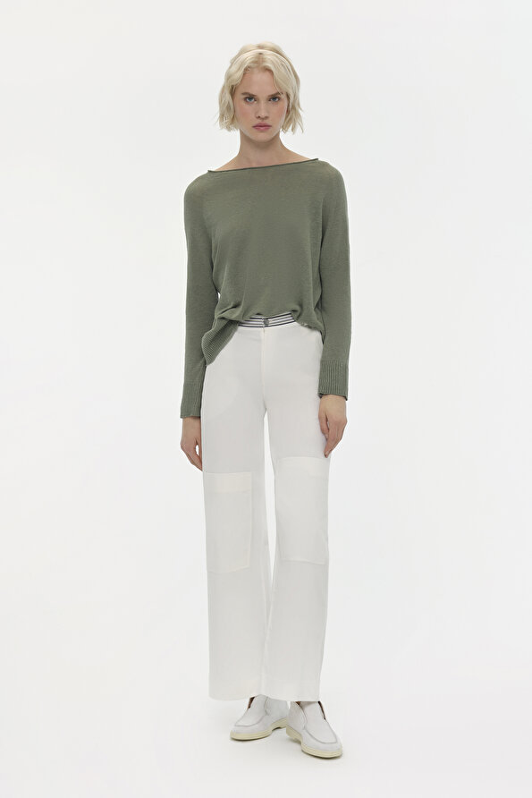 GREY WIDE LEG TROUSERS