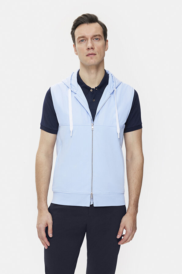 LIGHT BLUE HOODIE SWEATSHIRT