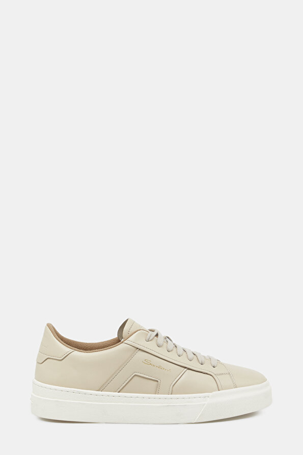 BEIGE LEATHER SNEAKER KADIN