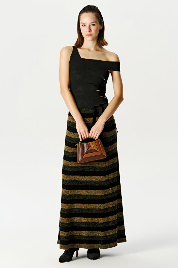 BROWN WOOL SKIRT