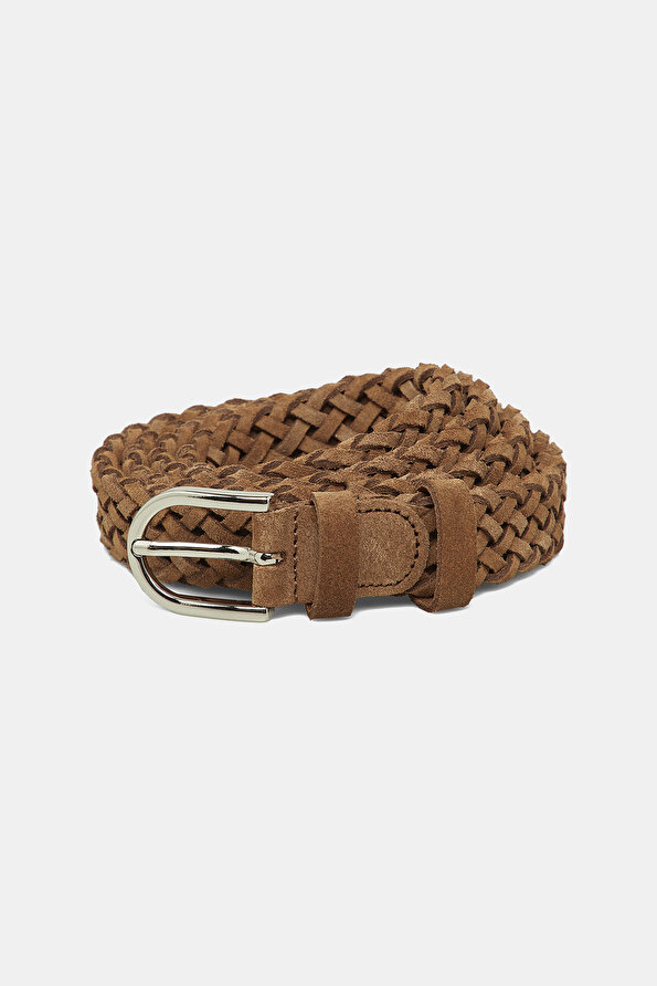 CAMEL LEATHER BELT