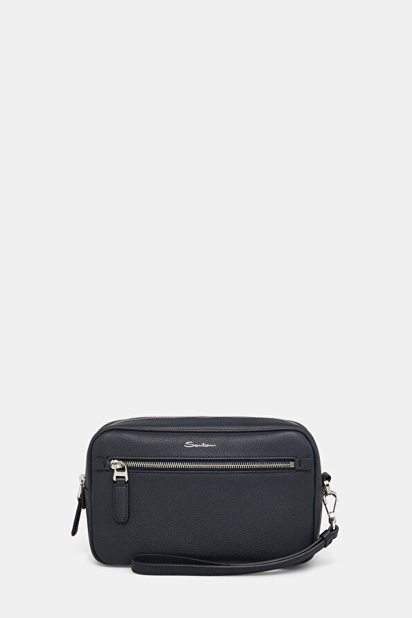 NAVY BLUE LEATHER BAG