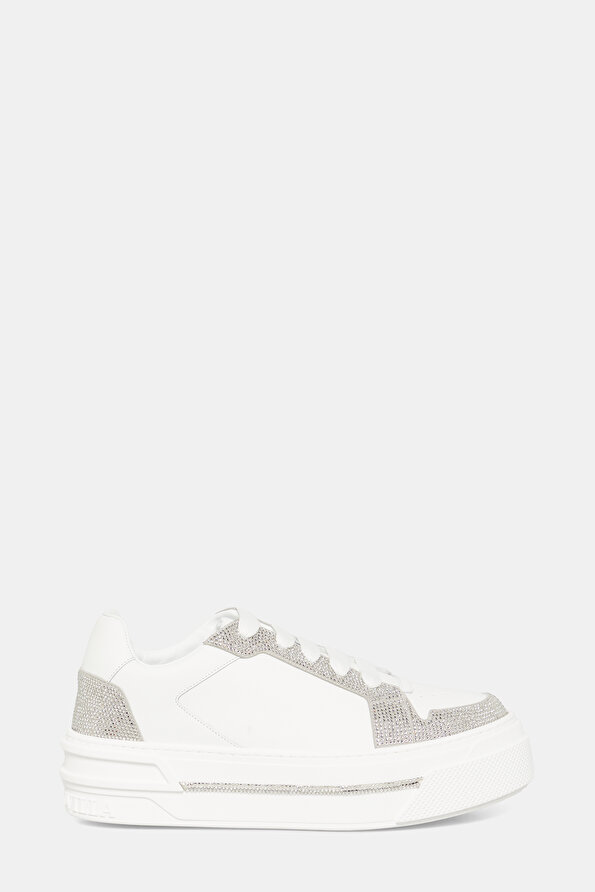 SILVER LEATHER SNEAKER KADIN