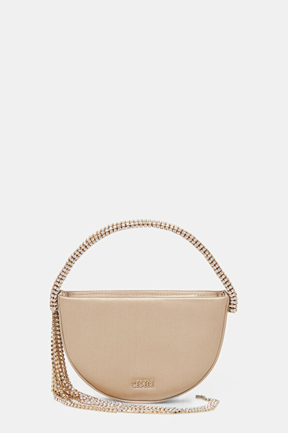 SILVER SATIN BAG