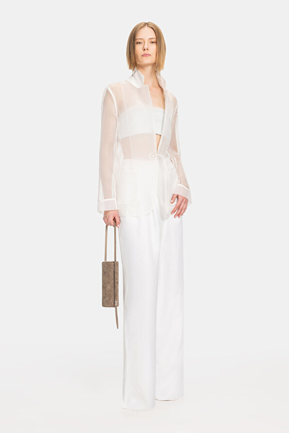 WHITE WIDE LEG TROUSERS