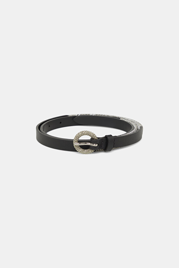 SILVER LEATHER BELT