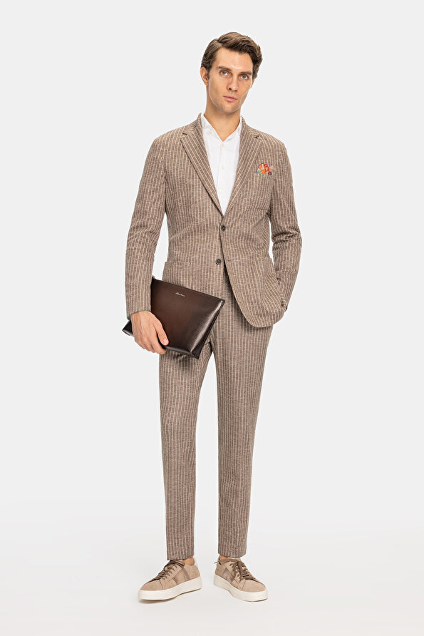 CAMEL WOOL/SILK SUIT