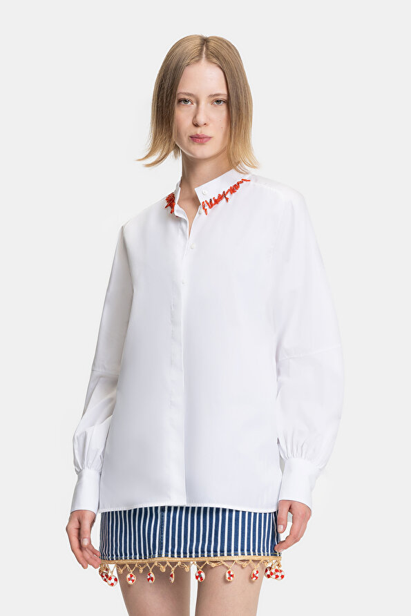 WHITE LONG SLEEVE SHIRT