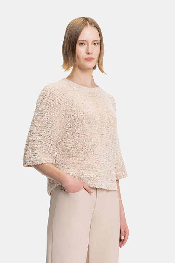 POWDER BASIC / ROUND NECKLINE KNITWEAR