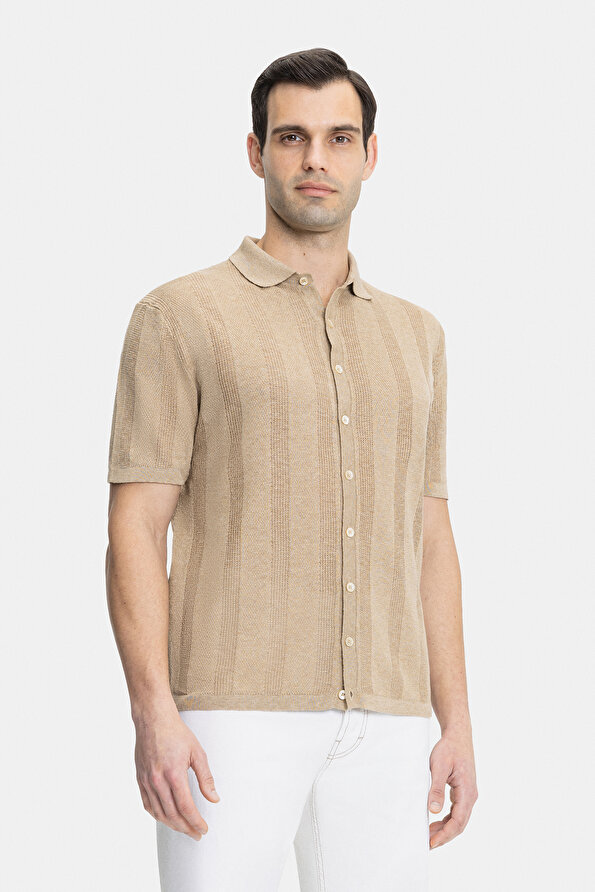 BEIGE SHORT SLEEVE TSHIRT