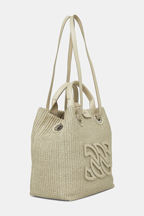 BEIGE RAFFIA BAG