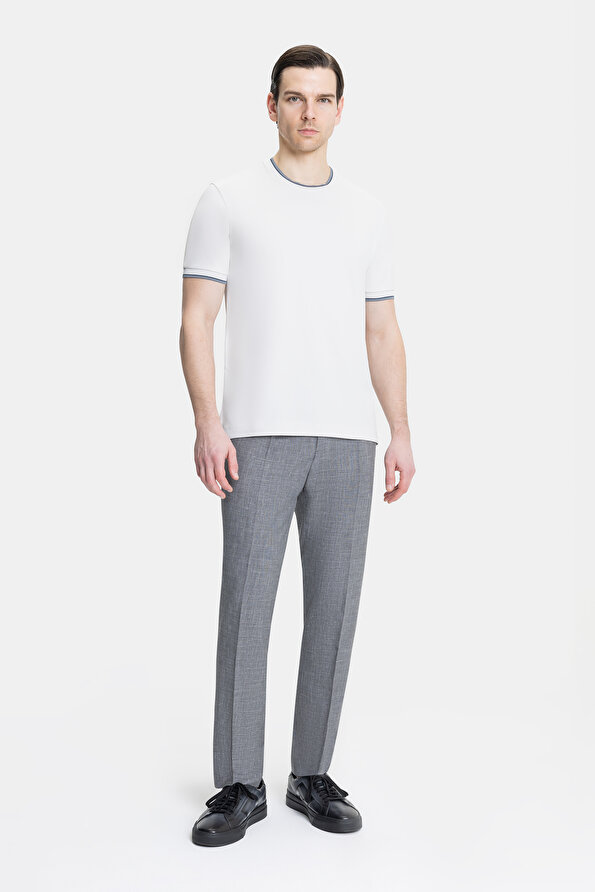 GRAY MELANGE TROUSERS