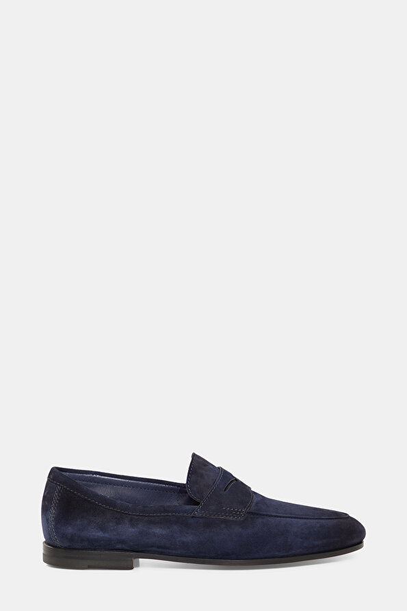 NAVY BLUE LEATHER SHOES