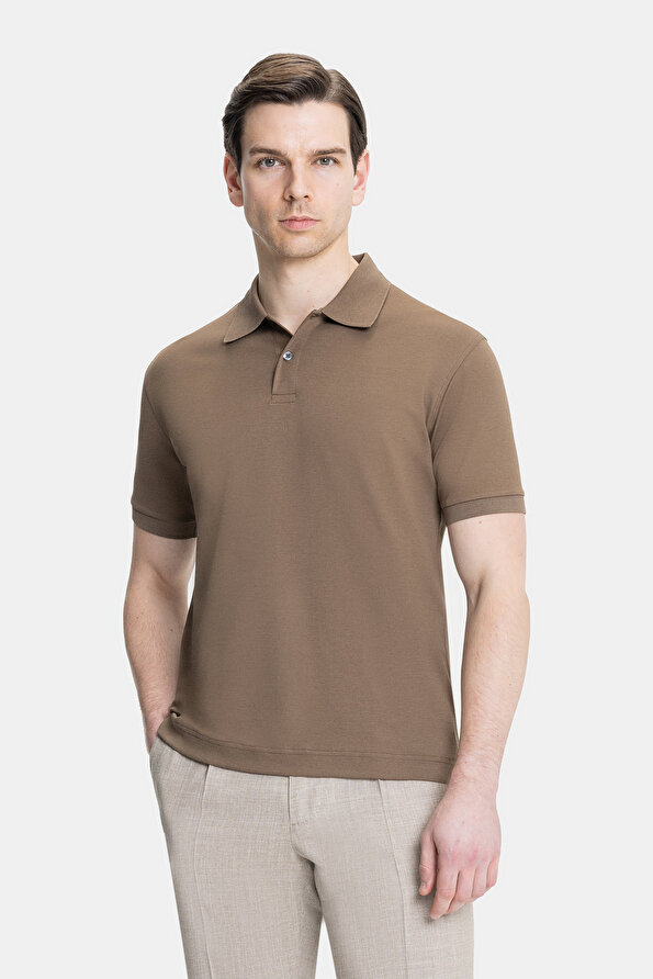 MINK POLO NECK SHORT SLEEVE TSHIRT