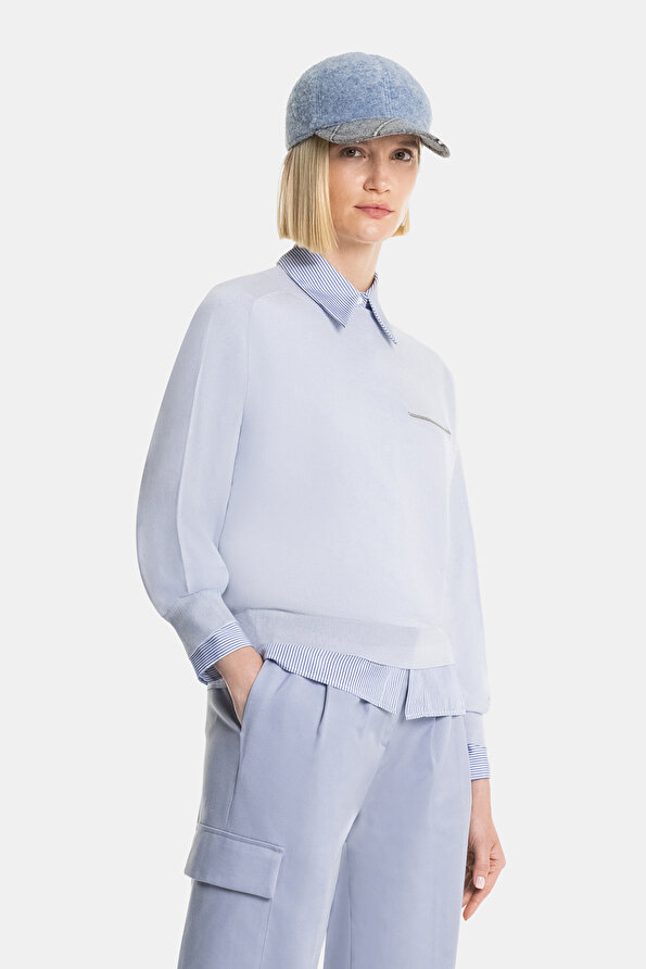 SILVER BASIC / ROUND NECKLINE TRICOT