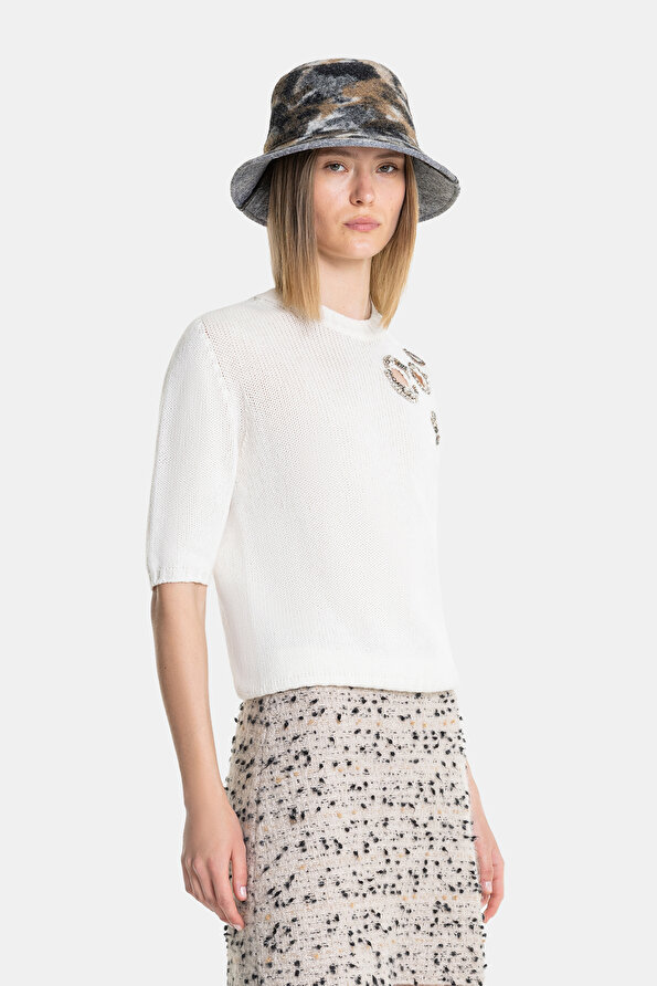 ECRU BASIC / ROUND NECKLINE TRICOT