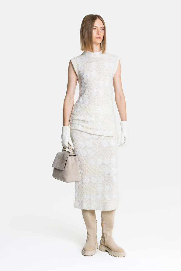 ECRU MIDI SKIRT