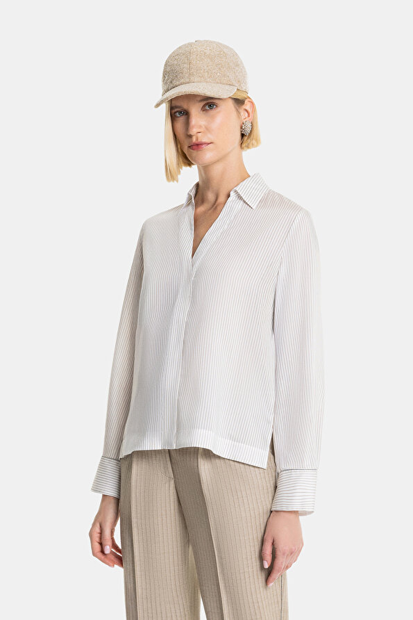BEIGE LONG SLEEVE SHIRT
