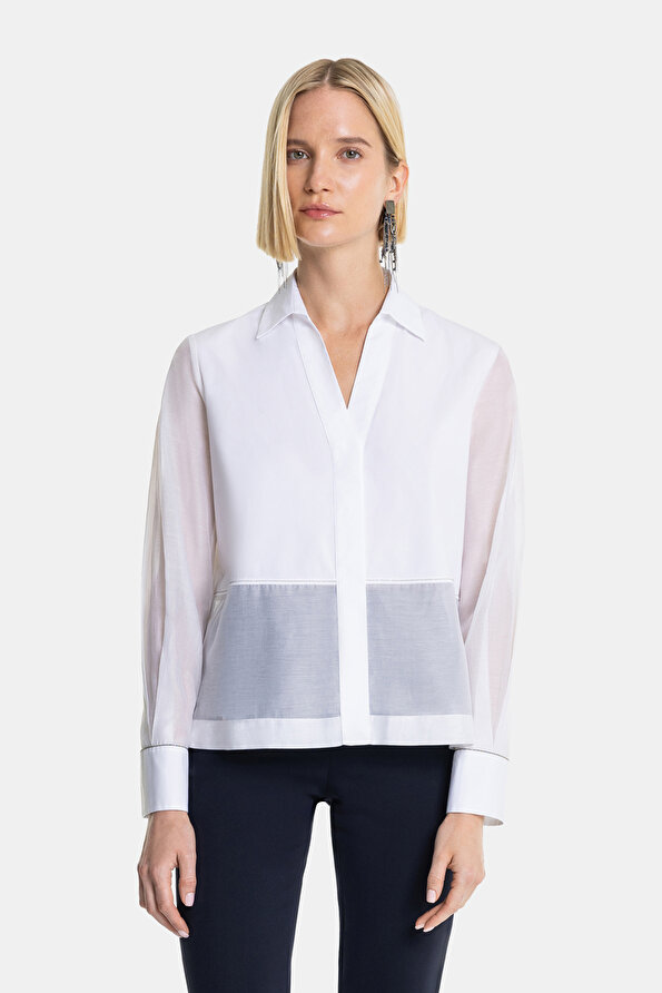 WHITE LONG SLEEVE SHIRT