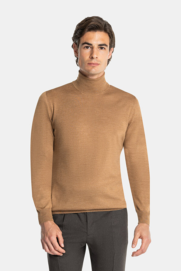 CAMEL TURTLENECK TRICOT