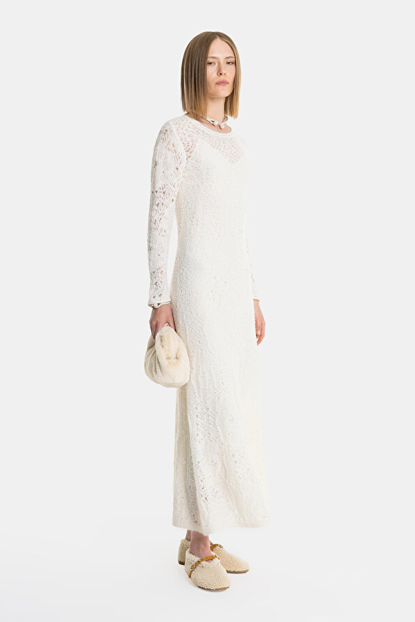 ECRU LONG SLEEVE DRESS