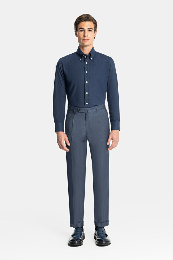 INDIGO TWILL TROUSERS