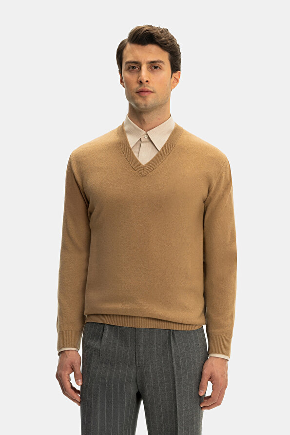 MUSTARD V NECK TRICOT