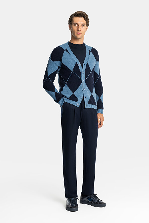 NAVY BLUE JERSEY TROUSERS
