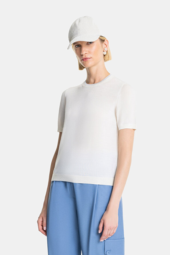 SILVER BASIC / ROUND NECKLINE TRICOT