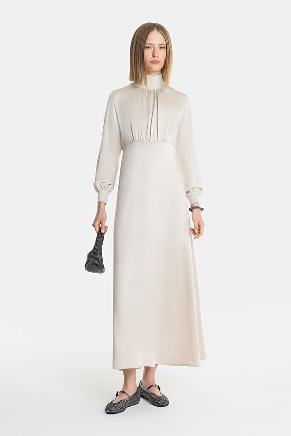 ECRU LONG SLEEVE DRESS