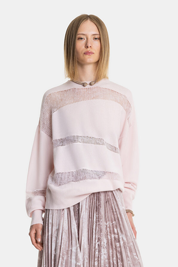 PINK BOAT NECK TRICOT