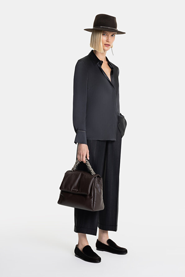 ANTHRACITE WIDE LEG TROUSERS